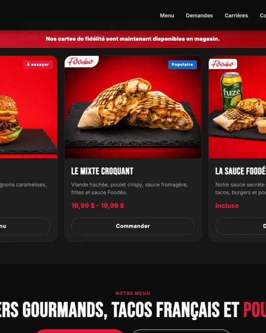 Vraie capture publique des favoris Foodéo